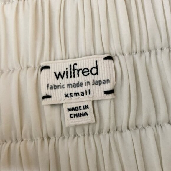 Aritzia Wilfred La Tour Skirt Draped High Lo High rise Waisted Birch Size XS - Picture 13 of 16